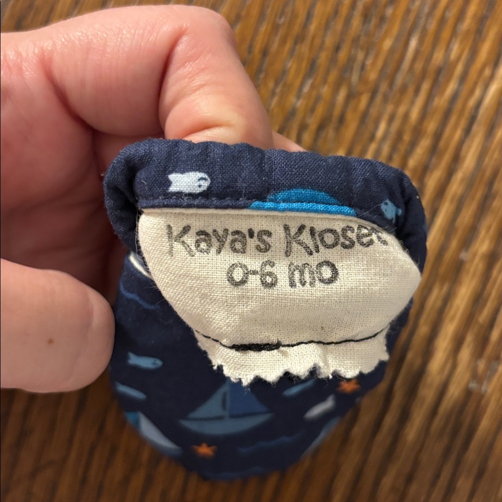 Nautical Baby Moccasins - Picture 3 of 4